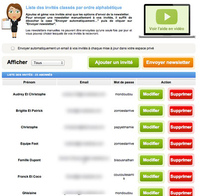 Cliquez ici pour créer votre compte parent