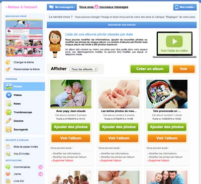 Cliquez ici pour créer votre compte parent